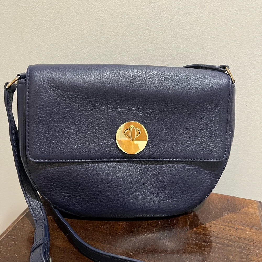 Talbots Blue and Gold Mini Bags with Structured Design